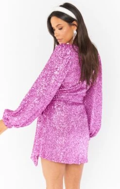 Show Me Your Mumu Aniston Mini Dress ~ Magenta Sequins -Show Me Your Mumu Sales MR0 4561 OC92 04