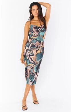 Show Me Your Mumu Maci Skirt ~ Miss Marble Luxe Satin