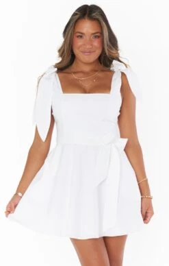 Show Me Your Mumu Claire Mini Dress ~ White Poplin -Show Me Your Mumu Sales MR1 0468 XW05 01 2