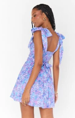 Show Me Your Mumu Claire Mini Dress ~ Purple Meadows -Show Me Your Mumu Sales MR1 0468 ZP0504