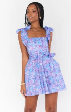 Show Me Your Mumu Claire Mini Dress ~ Purple Meadows -Show Me Your Mumu Sales MR1 0468 ZP0505