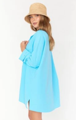 Show Me Your Mumu Johns Button Down Shirt ~ Sky Blue -Show Me Your Mumu Sales MR1 4235 SB85 3