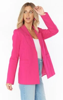 Show Me Your Mumu Major Blazer ~ Hot Pink Suiting -Show Me Your Mumu Sales MR1 4389 HP21 01 3