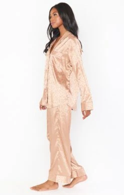Show Me Your Mumu Classic PJ Set ~ Gold Cheetah Silky -Show Me Your Mumu Sales MR1 4836 RL17 01 1
