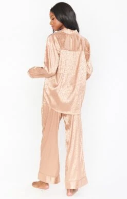 Show Me Your Mumu Classic PJ Set ~ Gold Cheetah Silky -Show Me Your Mumu Sales MR1 4836 RL17 01 2