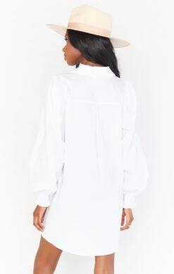 Show Me Your Mumu Allure Shirt Dress ~ White Poplin -Show Me Your Mumu Sales MR1 4879 WH05 01 3