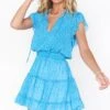 Show Me Your Mumu Wild Dreams Mini Dress ~ Blue Flower Ditz -Show Me Your Mumu Sales MR1 5010 XB42 01 1