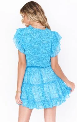 Show Me Your Mumu Wild Dreams Mini Dress ~ Blue Flower Ditz -Show Me Your Mumu Sales MR1 5010 XB42 01 3