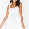Show Me Your Mumu Fling Mini Dress ~ White Poplin -Show Me Your Mumu Sales MR1 5105 XW05 01 2