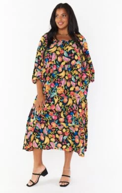 Show Me Your Mumu Day Or Night Midi Dress ~ Fruity Tango -Show Me Your Mumu Sales MR1 5106X FT48 01 1