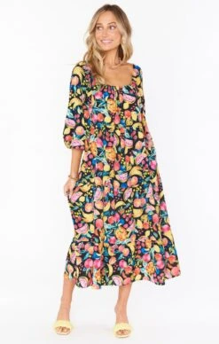 Show Me Your Mumu Day Or Night Midi Dress ~ Fruity Tango