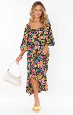 Show Me Your Mumu Day Or Night Midi Dress ~ Fruity Tango -Show Me Your Mumu Sales MR1 5106 FT48 01 3