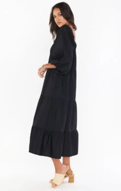 Show Me Your Mumu Day Or Night Midi Dress ~ Black Poplin -Show Me Your Mumu Sales MR1 5106 XB05 01 1