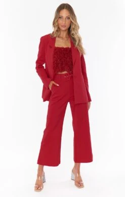 Show Me Your Mumu DJ Cropped Pants ~ Red Suiting -Show Me Your Mumu Sales MR2 4391 RS10 01 1