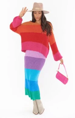 Show Me Your Mumu Pismo Sweater ~ Sunrise Stripe Knit -Show Me Your Mumu Sales MR2 4574 CS43 01 1