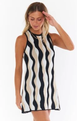 Show Me Your Mumu Sweeney Sweater Dress ~ Squiggle Stripe Knit -Show Me Your Mumu Sales MR2 4983 SQ08 01 2
