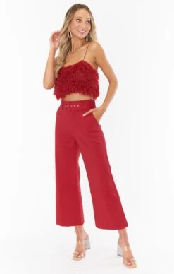 Show Me Your Mumu DJ Cropped Pants ~ Red Suiting -Show Me Your Mumu Sales MR2 5177 RS10 01 1