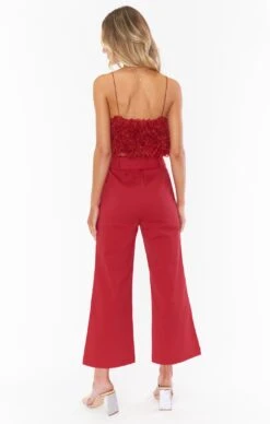 Show Me Your Mumu DJ Cropped Pants ~ Red Suiting -Show Me Your Mumu Sales MR2 5177 RS10 01 2