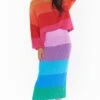 Show Me Your Mumu Pippa Sweater Skirt ~ Sunset Stripe Knit -Show Me Your Mumu Sales MR2 5186 CH25 01