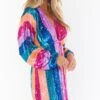 Show Me Your Mumu Kidman Mini Dress ~ Neon Stripe Sequins -Show Me Your Mumu Sales MR2 5187 NS07 01 2