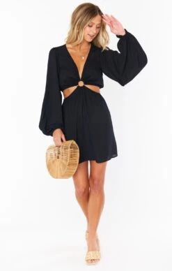 Show Me Your Mumu Go Out Cut Out Mini Dress ~ Black -Show Me Your Mumu Sales MR2 5377 BC46 01