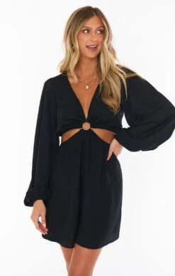 Show Me Your Mumu Go Out Cut Out Mini Dress ~ Black