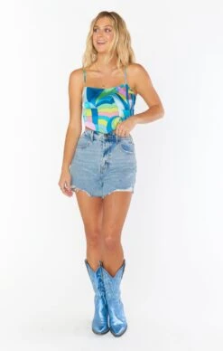 Show Me Your Mumu Scarf Top ~ Go Go Luxe Satin -Show Me Your Mumu Sales MR2 5416 PU62 02