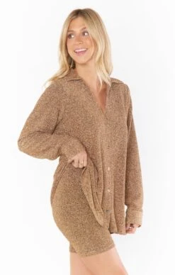 Show Me Your Mumu Bop Around Biker Shorts ~ Gold Shimmy Shine -Show Me Your Mumu Sales MR2 5442 SS55 03