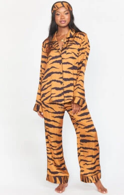 Show Me Your Mumu Paige PJ Set With Eye Mask ~ Great Tiger