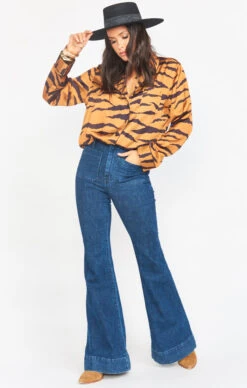 Show Me Your Mumu Paige PJ Set With Eye Mask ~ Great Tiger -Show Me Your Mumu Sales MR9 1766 GT32 05