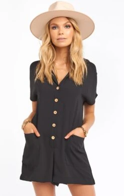 Show Me Your Mumu Yvette Romper ~ Black
