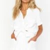 Show Me Your Mumu Disilvio Shorts ~ White Linen -Show Me Your Mumu Sales MS0 4224 WH47 01