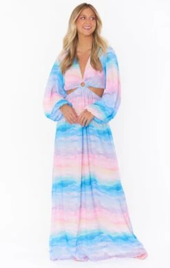 Show Me Your Mumu Go Out Cut Out Maxi Dress ~ MUmaid Waves