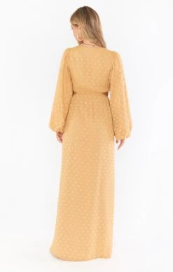 Show Me Your Mumu Go Out Cut Out Maxi Dress ~ Gold Dot -Show Me Your Mumu Sales MS1 0462 QT33 01 3