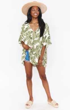 Show Me Your Mumu Peta Tunic ~ Green Majestic Palm -Show Me Your Mumu Sales MS1 112 ZM04 01