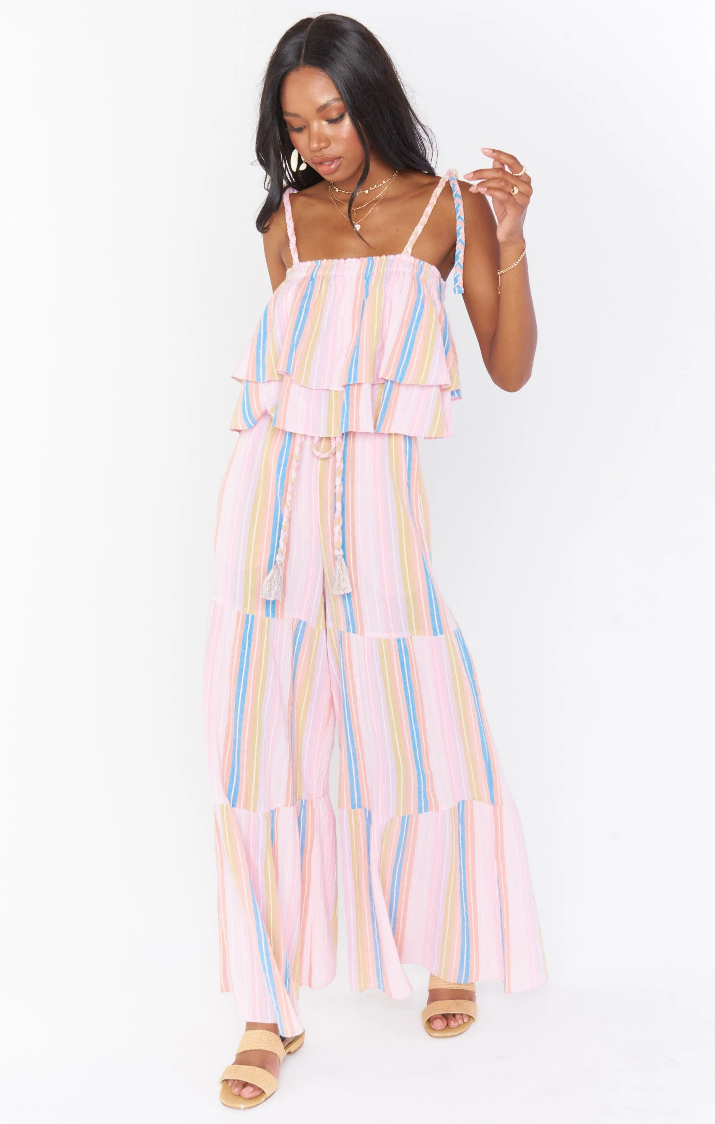 Show Me Your Mumu Klum Ruffle Top ~ Paradise Stripe 7 Show Me Your Mumu Klum Ruffle Top ~ Paradise Stripe - Image 5