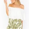 Show Me Your Mumu Cabana Shorts ~ Green Majestic Palm -Show Me Your Mumu Sales MS1 40 ZM04 01