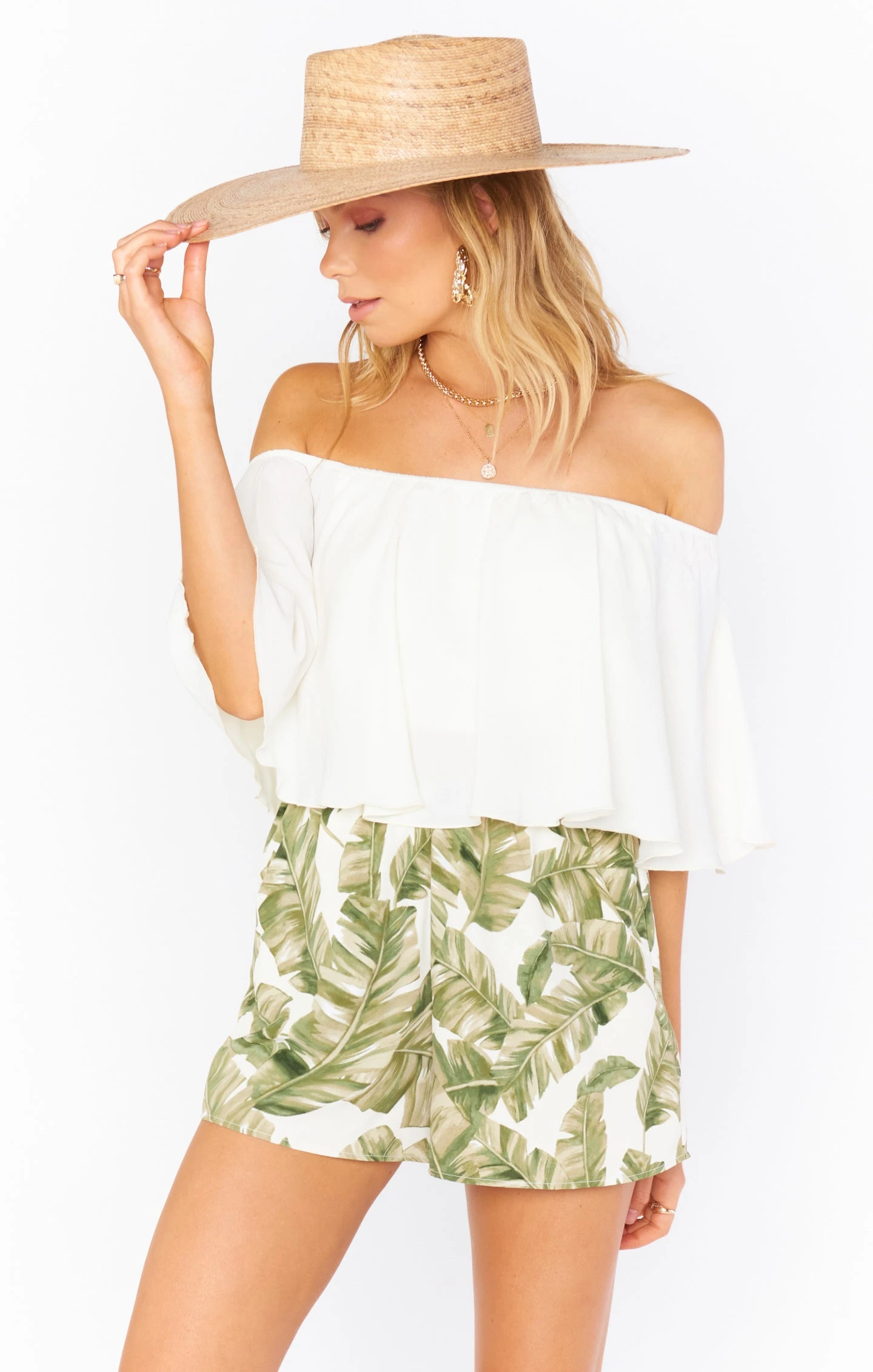 Show Me Your Mumu Cabana Shorts ~ Green Majestic Palm 3 Show Me Your Mumu Cabana Shorts ~ Green Majestic Palm