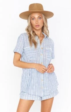 Show Me Your Mumu Disilvio Shorts ~ Nantucket Stripe -Show Me Your Mumu Sales MS1 4224 NS21 01