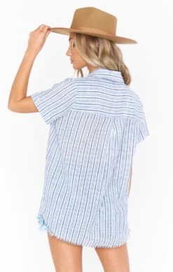 Show Me Your Mumu Antonelli Top ~ Nantucket Stripe -Show Me Your Mumu Sales MS1 4225 NS21 03