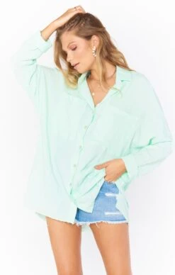 Show Me Your Mumu Johns Button Down Shirt ~ Green Melon -Show Me Your Mumu Sales MS1 4235 MT85 01 8 f86b92a1 0b5f 4b25 af8b 4a93bd0e2379