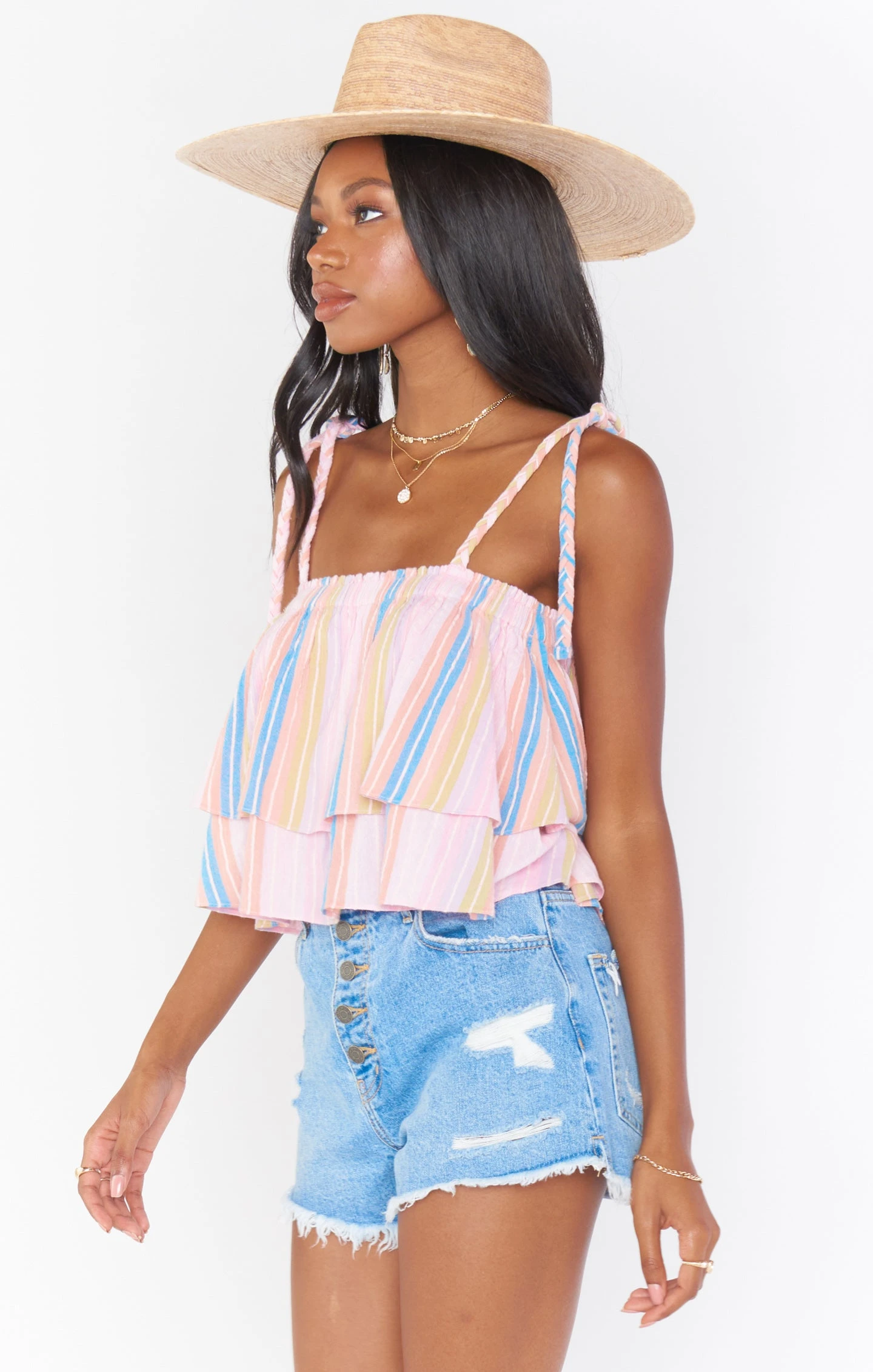 Show Me Your Mumu Klum Ruffle Top ~ Paradise Stripe 4 Show Me Your Mumu Klum Ruffle Top ~ Paradise Stripe - Image 2