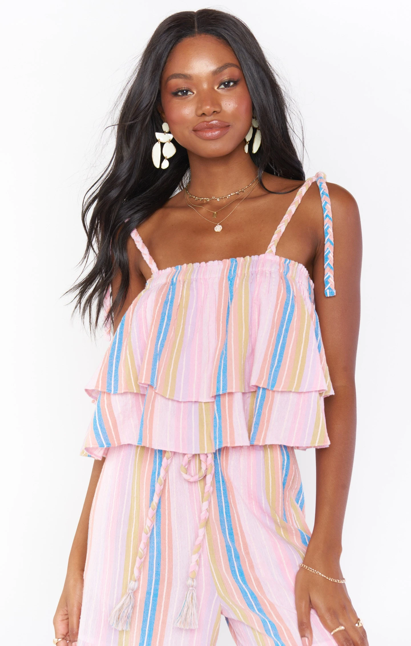 Show Me Your Mumu Klum Ruffle Top ~ Paradise Stripe 6 Show Me Your Mumu Klum Ruffle Top ~ Paradise Stripe - Image 4
