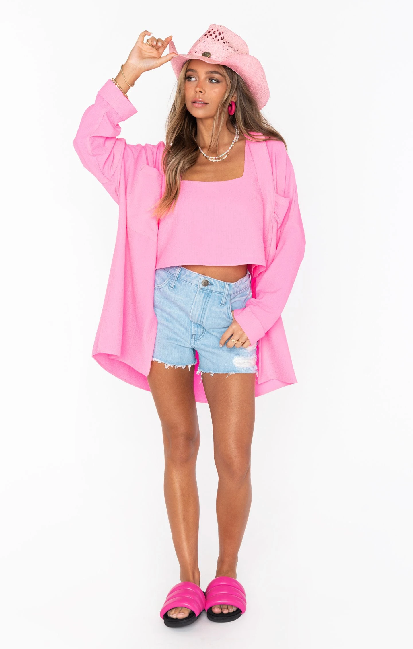 Show Me Your Mumu Johns Button Down Shirt ~ Electric Pink 5 Show Me Your Mumu Johns Button Down Shirt ~ Electric Pink - Image 3