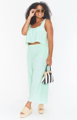 Show Me Your Mumu Kick Back Pants ~ Green Melon -Show Me Your Mumu Sales MS1 4672 MT85 01