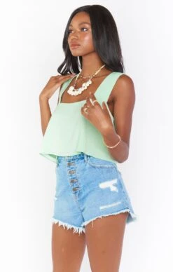 Show Me Your Mumu Tara Crop Top ~ Green Melon -Show Me Your Mumu Sales MS1 4672 MT85 01 5