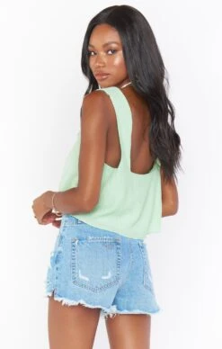 Show Me Your Mumu Tara Crop Top ~ Green Melon -Show Me Your Mumu Sales MS1 4672 MT85 01 6