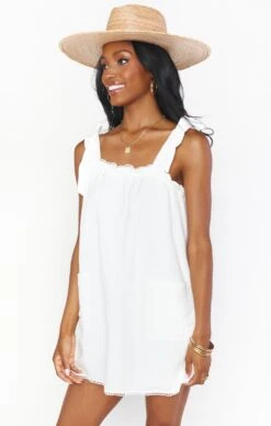 Show Me Your Mumu Sunshine Dress ~ White Linen -Show Me Your Mumu Sales MS1 4728 WH47 01 3
