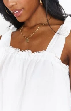 Show Me Your Mumu Sunshine Dress ~ White Linen -Show Me Your Mumu Sales MS1 4728 WH47 01 4