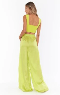 Show Me Your Mumu Irwin Pants ~ Citrine Luxe Satin -Show Me Your Mumu Sales MS2 3057 CI62 01 1